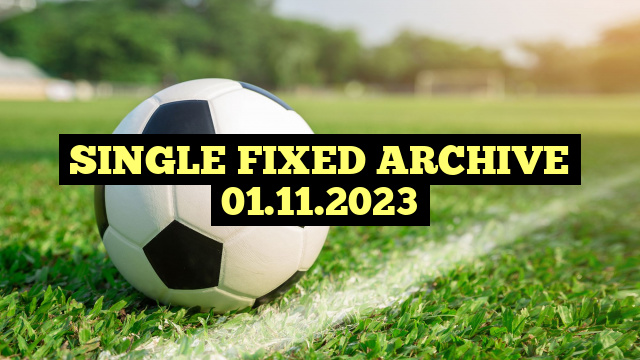 SINGLE FIXED ARCHIVE 01.11.2023